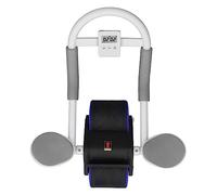 Équipement d'exercice de Noyau de Roue de Rouleau, Rouleau d'exercice Abdominal à Faible Bruit de Rebond Automatique avec la Genouillère pour la Forme Physique (Bleu)