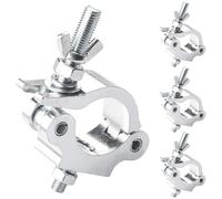Équipement et accessoires pour l'éclairage scénique, Aluminium Pinces pour mâts résistantes avec morsette en C réglables de 40 à 52 mm pour éclairage à tête mobile (lot de 4)