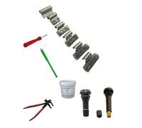 EQUIPEMENT EXPRESS SICOBA Kit 150 Masses d’Equilibrage à Frapper Jantes Alu 5-30g + 100 Valves TR413-414 + Tire Valve + Démonte Obus + Graisse Pneu + Pince