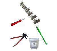 EQUIPEMENT EXPRESS SICOBA Kit 150 Plombs Masses d’Equilibrage à Frapper Jante Alu 5-30g + Tire Valve + Démonte Obus + Graisse Pneu + Pince
