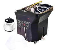 Équipement Japonais pour Spa Capillaire, Spa Capillaire à Circulation D'eau Avec Réservoir D'eau de 60 Litres + Appui-tête Réglable, Lavabo Cascade à 360°, pour Salon de Coiffure