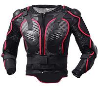 Equipement Moto Cross Professionnel,Pare Pierre Moto Cross Homme Gilet de Protection,Moto Cross Scooter VTT Enduro Homme ou Femme Red,M