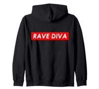 Équipement Rave Diva Funny Raver Girl pour EDM Music Festival Raver Sweat à Capuche