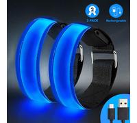Équipement réfléchissant pour la course à pied de nuit en toute sécurité, brassard LED rechargeable pour adultes et enfants, taille