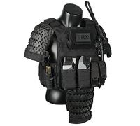 Équipement Tactique de théâtre, Armure de samouraï, Ensemble Complet d'armures - Comprend 2 armures d'épaule + 1 Armure d'aine + 2 armures de Poignet (sans Gilet)