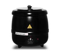 Equipementpro Marmite à soupe électrique, 10 litres, Noir, Réchauffe avec une chaleur humide pour plats en sauce, Restaurant Commercial et Usage Domestique,SK-10