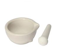 Équipements et fournitures de laboratoire Ensemble de mortier et pilon laboratoire blanc, 1 pièce diamètre 60 mm, 80, 100, 130, 160