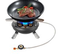 Equipo De Cocina Para 5 Fogones De Exteriores Para Picnic Y Senderismo Estufa De Camping - Estufa Plegable Para Exteriores De 16000W | Quemador Compacto A Prueba De,