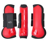 Equipride Bottes de tendon pour chevaux 14 couleurs incroyables taille Shetland - poney - complet (Shetland, rouge vif)