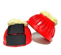 Equipride Cloche de surportée en Caoutchouc avec Doublure en Fausse Fourrure Taille XXL-XS (M, Rouge)