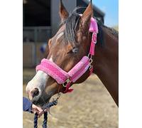 Equipride Licol étoilé brillant avec petites étoiles blingy, doublure en fausse fourrure (poney, rose)