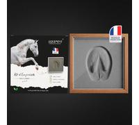 EquiPrint™ - Kit Empreinte Cheval avec Cadre Sur-Mesure - Créez un Souvenir Unique de Votre Cheval - Empreinte de Sabot à Encadrer - Coffret Élégance - Cadeau d’Exception