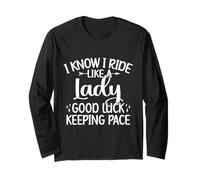 Équitation Boss Lady Good Luck Keeping Pace Horse Rider Manche Longue