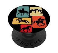équitation Cheval Chevaux Chevalier Fille garçon ritro PopSockets PopGrip Adhésif