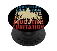 équitation Cheval Chevaux Chevalier Fille garçon ritro PopSockets PopGrip Adhésif