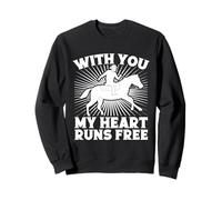 Équitation My Heart Runs Free Horse Rider Sweatshirt