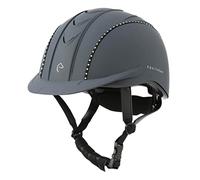 EQUITHEME Casque Compétition Cristal - Couleurs - Marine/Blanc, Taille Bombe - 52-56