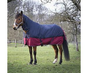 EQUITHEME Chemise Combo Tyrex New 1200D - Couleurs - Marine/Bordeaux, Taille Couvertures - 5.9