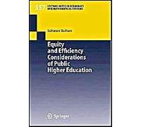Equity And Efficiency Considerations Of Public Higher Education Lecture Notes In Economics And Mathematical Systems