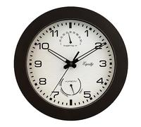 Equity par la Crosse 29005 extérieur Thermomètre et humidité Horloge Murale, 25,4 cm, Brown