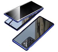 Equivalentm Magnetic Tempered Glass Double-Sided Phone Case(Privacy Screen) for Samsung Galaxy S25, S24, S23, S22, S21 Series (S21,Blue)
