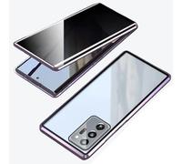 Equivalentm Magnetic Tempered Glass Double-Sided Phone Case(Privacy Screen) for Samsung Galaxy S25, S24, S23, S22, S21 Series (S25Ultra,Purple)
