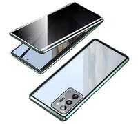 Equivalentm Magnetic Tempered Glass Double-Sided Phone Case(Privacy Screen) for Samsung Galaxy S25, S24, S23, S22, S21 Series (S21Ultra,Green)