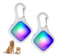 EQULIUS Lot de 2 lampes LED clignotantes pour cartable - Lumière de sécurité - Rechargeable par USB - Pour sac à dos et collier de chien - 4 modes - Étanche IP68 - Accessoire pour l'école, l'extérieur