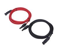 equlup 12AWG 4mm² Câble D'extension De Panneau Solaire, 2pcs 1000VDC 30a IP68 Adaptateur De Câble D'extension Solaire étanche avec Connecteur Femelle Et Mâle(5m)