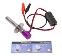 equlup Allumeur de Voiture RC, kit d'allumage de Voiture RC 6-12 V avec Joint de Bougie de préchauffage Chaud N4, Outils de démarrage de Moteur, Support pour Moteur de modèle de Voiture (Purple)