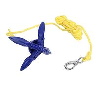 equlup Ancre de Kayak, Pliable 18x5x5cm/7,09x1,97x1,97 Pouces Kit de Boucle de Corde d'ancrage en Aluminium Accessoire de Corde de remorquage d'ancre pour Bateau Gonflable Canoë Kayak