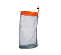 equlup Beach Mesh String Bag, Ultralight Mesh Drawstring Sack Stuff Ditty Sacks Storage Bag for Gym Beach Outdoor Travel Hiking Camping (M Orange)