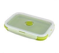 equlup Boîte à lunch, bocal de nourriture chaude en silicone 800 ml en silicone Bowl à lunch portable Conteneur de rangement alimentaire pliant pour le bureau, le parc, la plage (Verte de l'herbe)