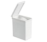 equlup Boîte de rangement pour lessive, Porte-capsules plastique Récipient billes lessive Distributeur capsules peu encombrant avec couvercle pour salle bains, buanderie, lave-linge