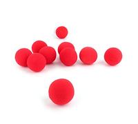 equlup Boule d'éponge de 10 pièces, 4,5 cm / 1,77 Pouces de près de Rue Classique Comedy Trick Props Rouge Mini Enfants fête d'anniversaire favorise Le Softball pour la Salle de Classe de