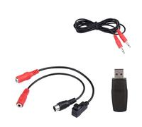 equlup Câble de Simulateur RC 22 en 1, Simulateur de Vol USB d'avion RC avec Câbles Ensemble de Dispositifs de Formation de Modèle Vol Câble Audio DIN 1,5m pourRealflight G7/ G6/ G5 Phoenix4E2HG