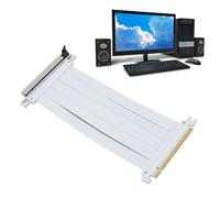 equlup Câble d'extension PCIe 5.0, 30 cm / 11,81 Pouces PCIe 5.0 X16 Câble de Colonne Montante PCB 128 Gops Adaptateur de Carte d'extension GPU à Grande Vitesse Compatible 4.0 3.0 2.0 (20 cm)