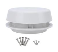 equlup Couvercle d'aération d'égout de toit de camping-car, capuchon de ventilateur de plomberie en ABS de 6 pouces/15,4 cm avec intérieure de style champignon, capuchon d'aération de