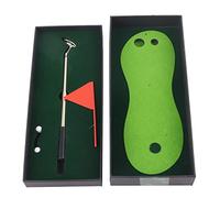 equlup Ensemble d'entraînement de Golf de Bureau, Ballpoint Pen Putters Practice Course Putting Flag Flag Portable Golf Clubs Ball Styds pour Les Jeux de Bureau