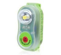 equlup Gilet de sauvetage léger, sauvegarde de vie en plastique LED LITHIUM JHYD I Lampe à éclairage auto-d'eau de mer (Vert)