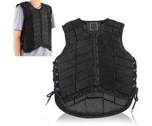 equlup Gilet équestre, Professionnel de Protection de la sécurité rembourré Zipper Protector Gear Gilet Confortable réglable Respirant Body Wearing Tissu pour Adultes équitation (S)