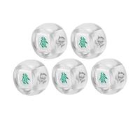equlup Lot De 5 Dés Numériques De 2,2 Cm pour Mahjong - Dés De Direction du Vent - 6 Faces en Plastique - Coin Rond Est-sud-Ouest - Sphère Nord - Jeu De Dés pour Le Divertissement(Transparent)