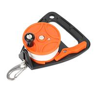 equlup Moulinet de plongée multifonction de 46 m, 13 x 14,3 cm, châssis avec poignée, position de la carte pour plongée dérivante (orange)