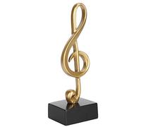 equlup Music Note Ornament, Gold Music Note Statue Resin MusicSymbols Gifts Home Decor Musical Sculpture Table Decorations for Living Room Office