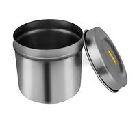 equlup Pot à boules de coton avec couvercle, récipient médical en acier inoxydable pour cotons-tiges, réservoir portable de désinfection à l'alcool pour le stockage à l'hôpital (12 cm)