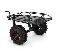 equlup Remorque RC en métal, trémie de Voiture, Support d'attelage, adapté pour Traxxas TRXX4/Axial SCX10 RC4WDD D90 CC01 1/10 RC Camion