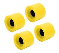 equlup Roues de Skateboard, 4 pièces 60x45mm 78A, Amortisseur de Chocs en PU à Rebond élevé, roulements de Roue de Skateboard de Remplacement pour Longboard Cruiser (Jaune)