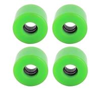 equlup Roues de Skateboard, 4 pièces 60x45mm 78A, Amortisseur de Chocs en PU à Rebond élevé, roulements de Roue de Skateboard de Remplacement pour Longboard Cruiser (Vert)