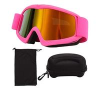 equlup Ski Ggggle, Kids Ski Goggles HD Rebating Lens Protection Protection Ressite Ressette de Choc ajusté Snow Ggggles Goggles for Outdoor Skiing Riding (Rose)