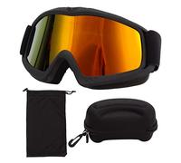 equlup Ski Ggggle, Kids Ski Goggles HD Rebating Lens Protection Protection Ressite Ressette de Choc ajusté Snow Ggggles Goggles for Outdoor Skiing Riding (Noir)